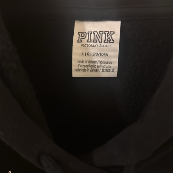 NWOT VS PINK RHINESTONE CROPPED HOODIE. - Picture 3 of 3